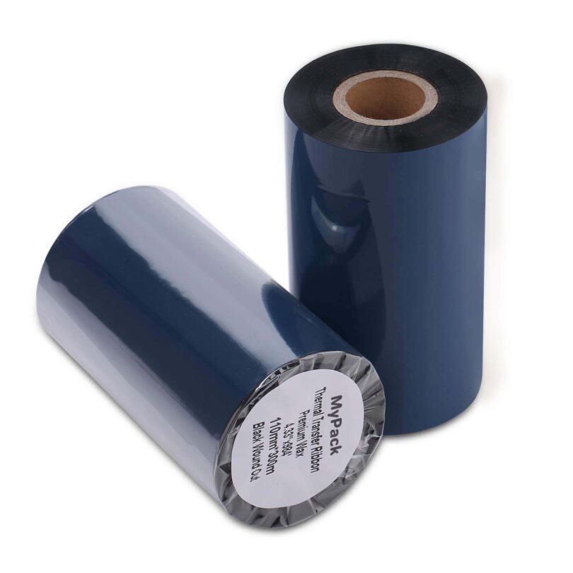 Thermal transfer ribbon, a high-quality printing medium made of a blend of wax and resin, used in industrial printing to produce crisp and clear images and text on a wide range of materials such as metal and plastic